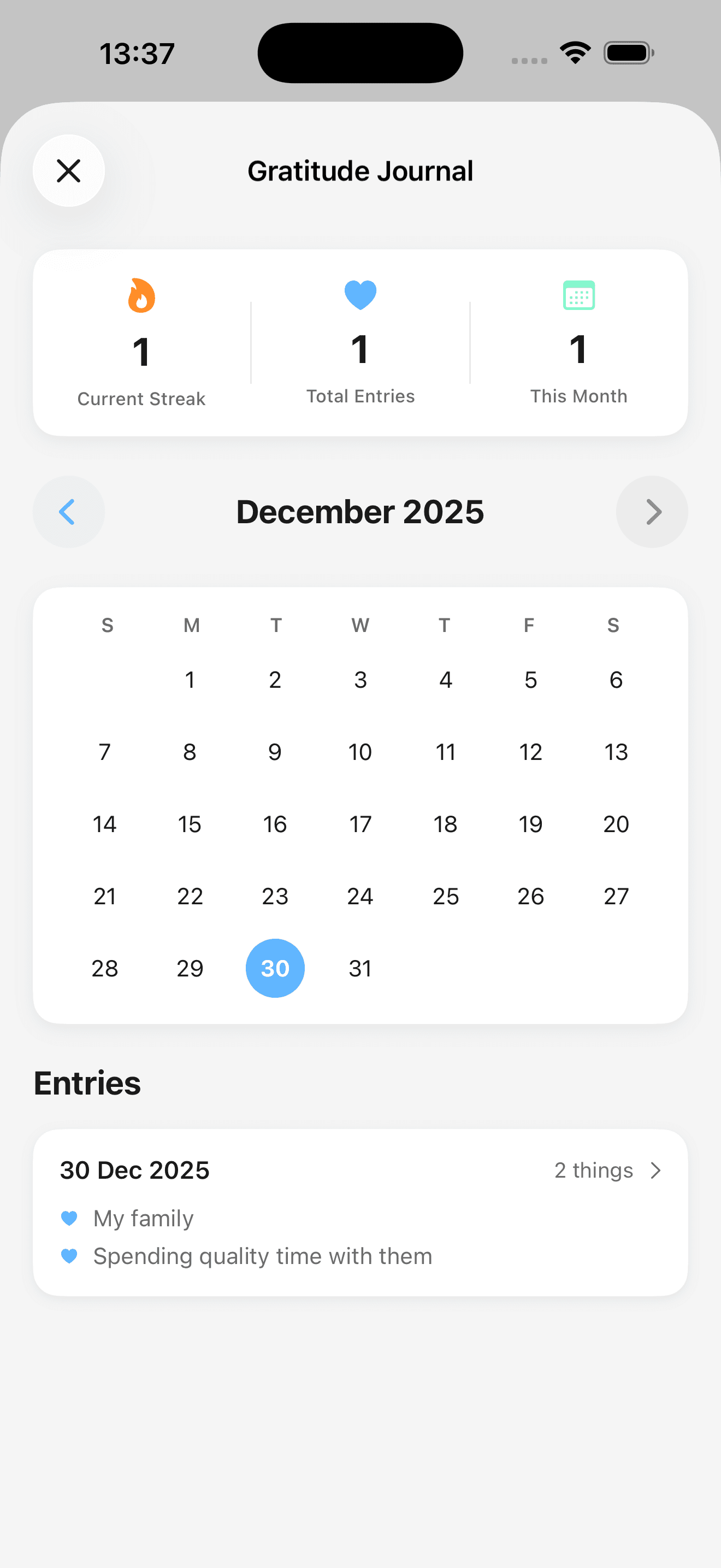 Practice Daily Gratitude screenshot